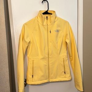 North face pastel yellow zip up size XS